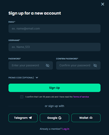 Account registration